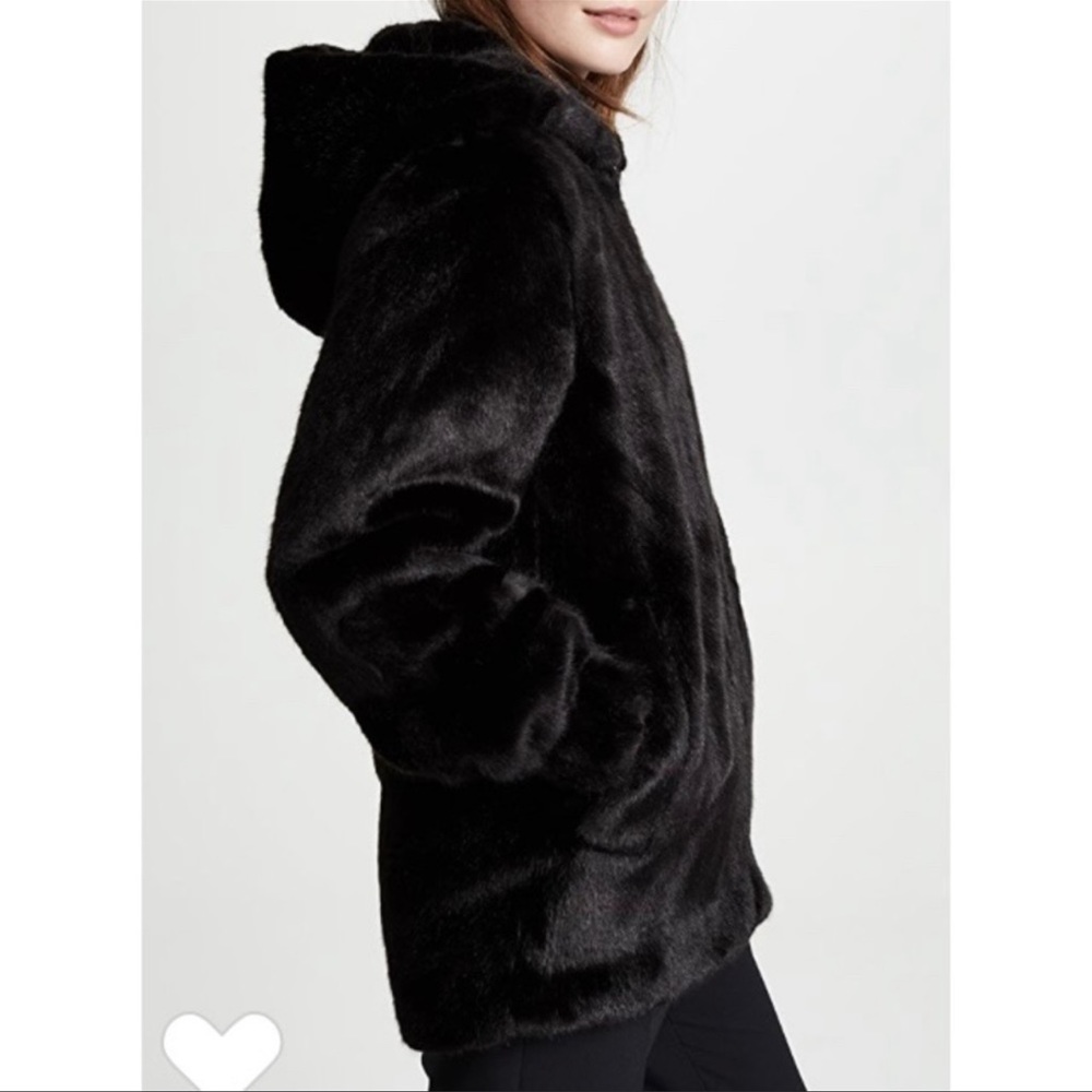 Faux fur helmut Lang black jacket